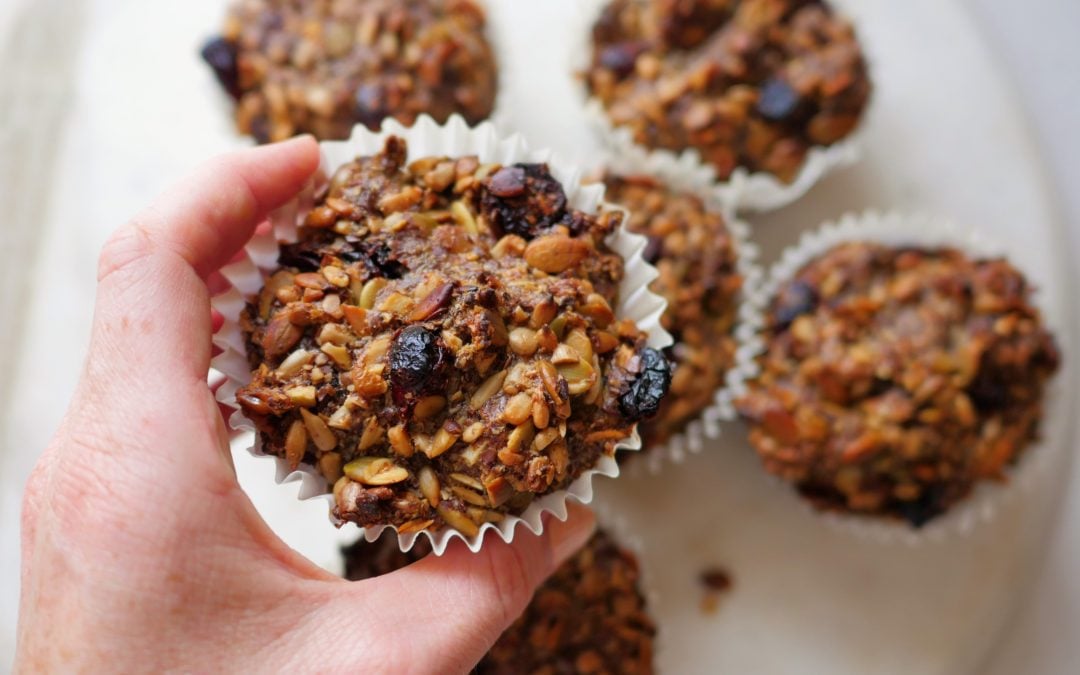 5 Minute Seed Muffins (vegan & paleo friendly)