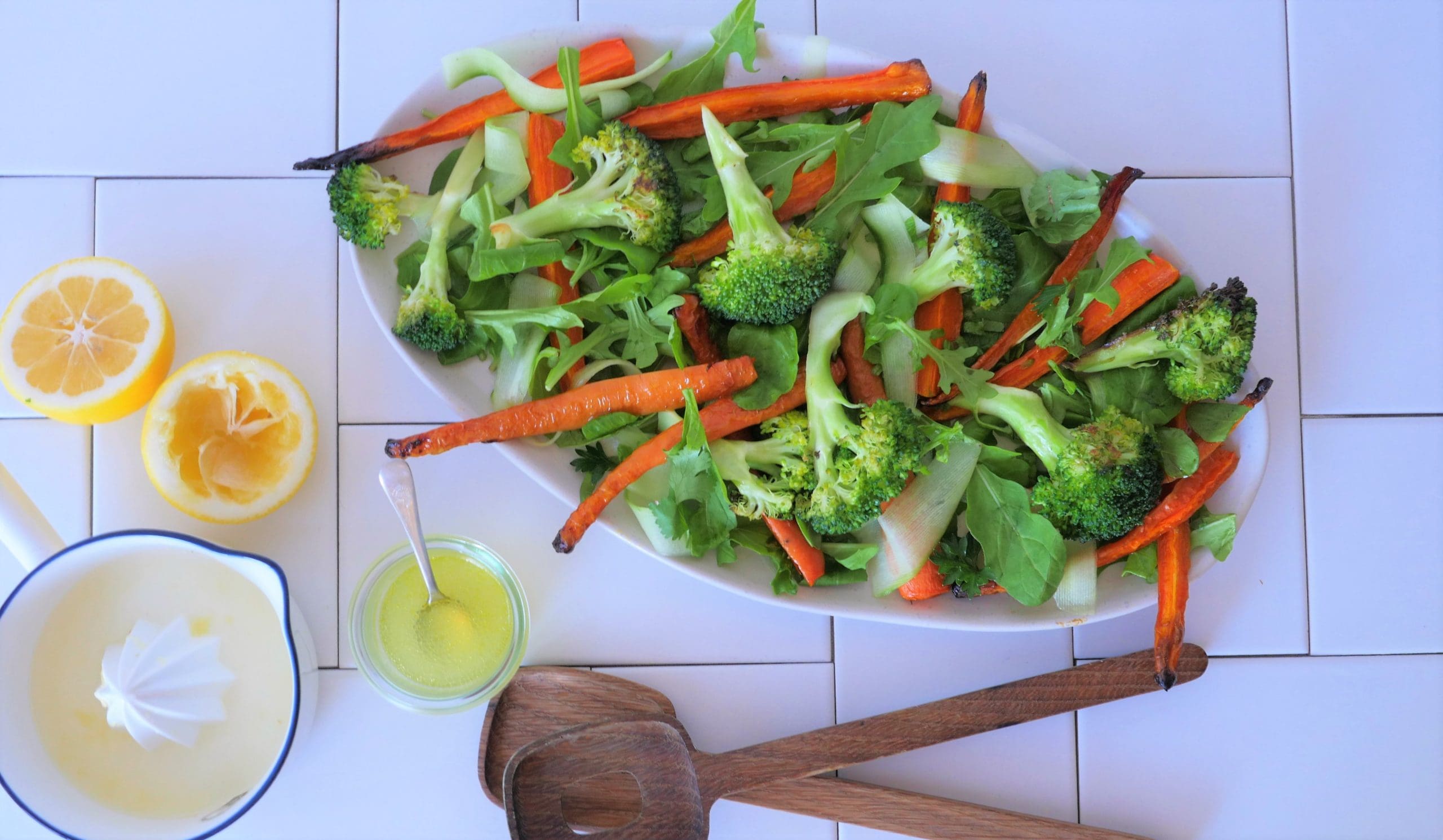 Liver Loving Green Salad With Roasted Carrots - Natalie Brady