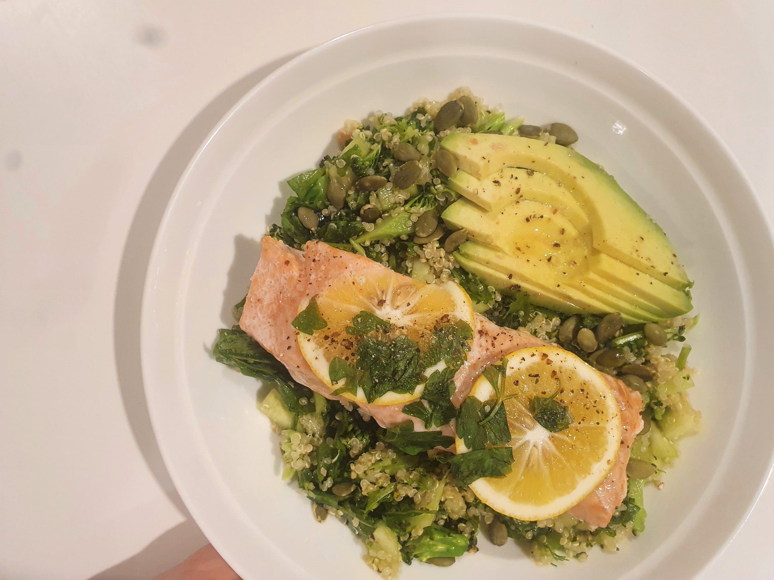 Skin Loving Salmon, Avocado &amp; Quinoa Bowl - Natalie Brady