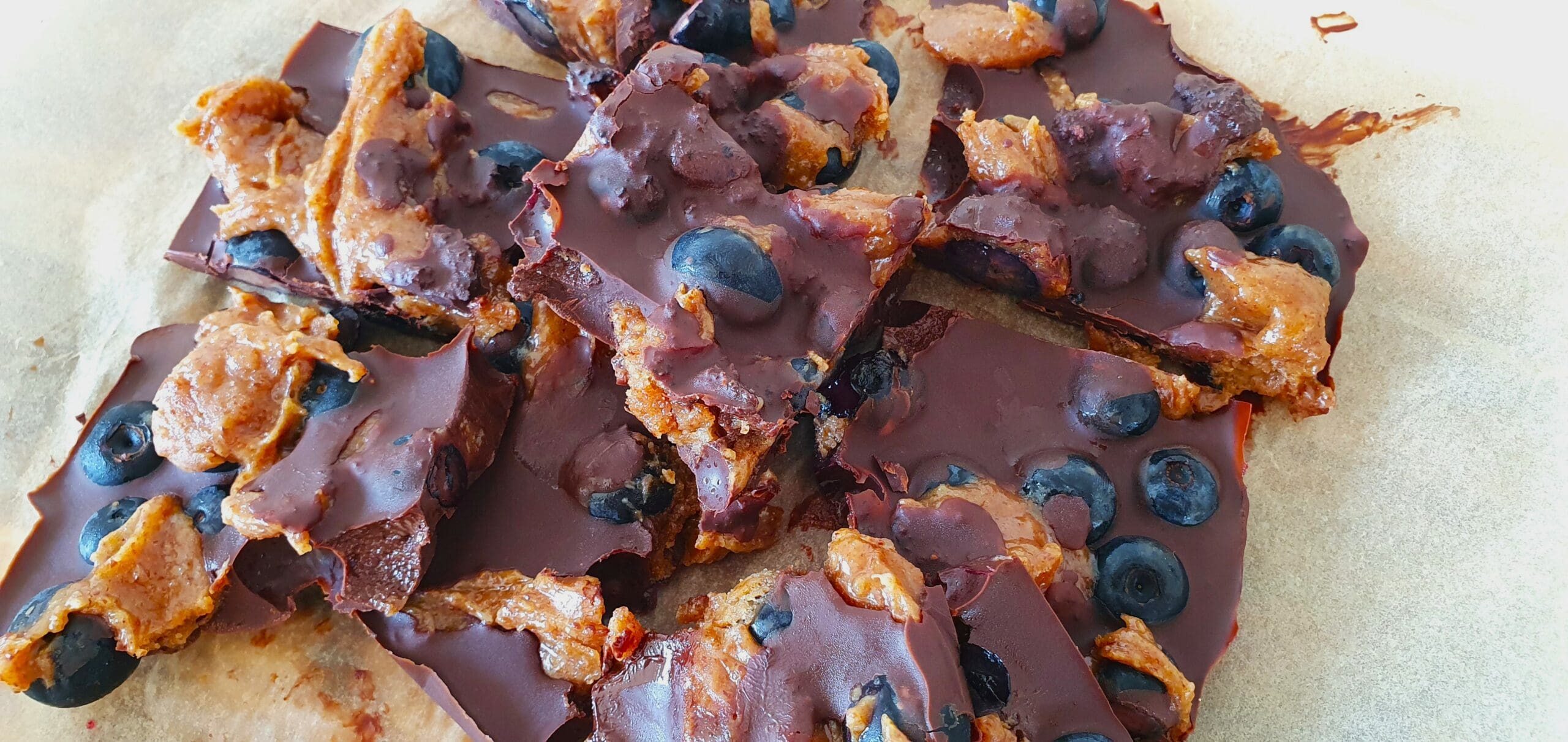 Blueberry Almond Butter Chocolate Bark - Natalie Brady
